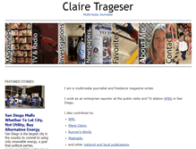 Tablet Screenshot of clairetrageser.com